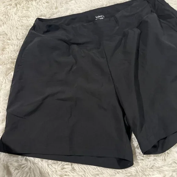 Baleaf womens black NWT lined biking shorts 18W UPF 50+ pull on - Picture 2 of 12